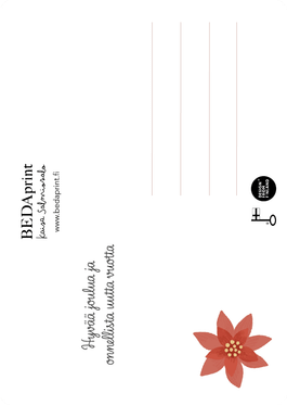 Joulukortti Kukat Bedaprint