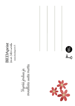 Joulukortti Punainen Bedaprint