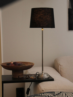 Kent pöytävalaisin kromi/musta