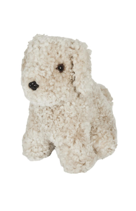 Curly Mini koira- pehmolelu beige 