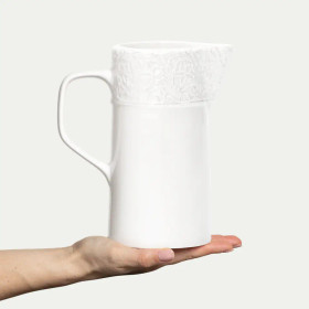 Lace kannu 120 cl valkoinen