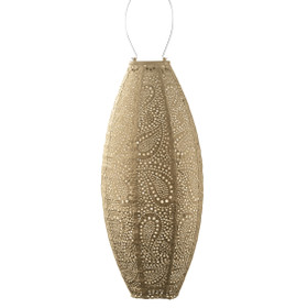 Kullansävyinen aurinkokennolyhty Paisley Long Oval Ø20 x 45 cm 