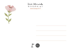 Onnittelukortti Vaaleanpunaiset kukat Bedaprint