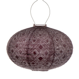Luumunsävyinen aurinkokennolyhty Mosaic Oval  Ø40 x 27 cm