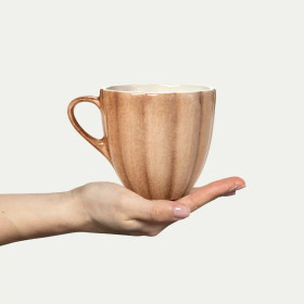 Oyster muki 11 cm/ 60 cl cinnamon