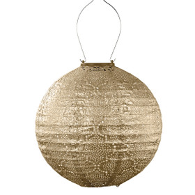 Kullansävyinen aurinkokennolyhty Bazaar Roundn Ø30 x 28,9 cm