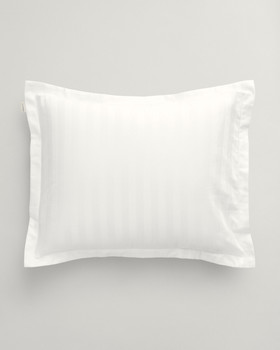 Sateen Striped ‑tyynyliina valkoinen 50x60 cm