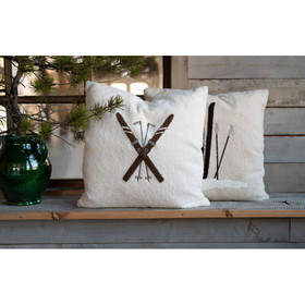 Ski Offwhite teddytyyny 48x48 cm Fondaco
