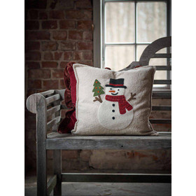Snowman koristetyyny offwhite 48x48 cm Fondaco