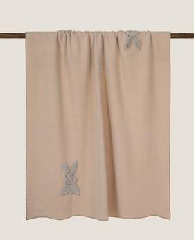 Soft cotton sweet rabbit torkkupeitto 130x160, beige