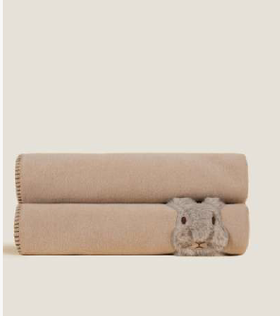 Soft cotton sweet rabbit torkkupeitto 130x160, beige
