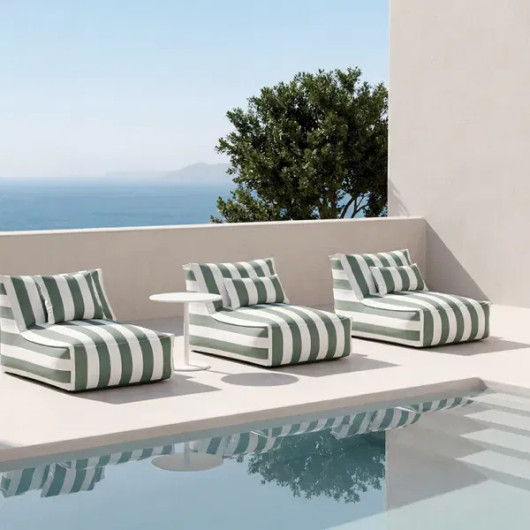 Stay Lounger Chair Lily White/Duck Green