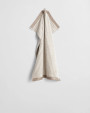 Raidallinen pyyhe Taupe Beige