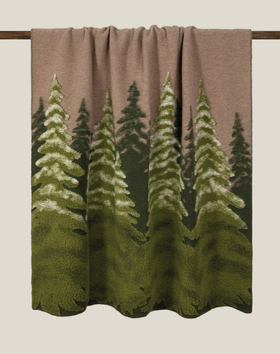 Kuusimetsä torkkupeitto 150x190, vihreä/beige