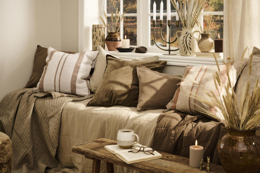 Samettityyny pellavanvärinen Ib laursen 52x52 cm