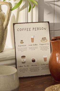 Metalli Kyltti Coffee Person 14x20 cm