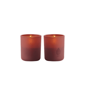 LED-kynttilä lasipurkissa väri viininpunainen 2 kpl/pkt