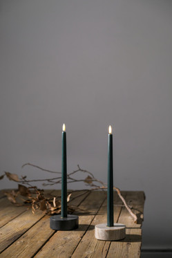 Uyuni Led-kruunukynttilä männynvihreä 2,3 x25 cm, 2kpl/pakkaus