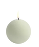 Led pallokynttilä Sage Green Smooth 8 x 8 cm, Uyuni