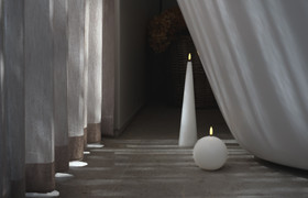 Led pallokynttilä Nordic White 10 cm Uyuni Lighting