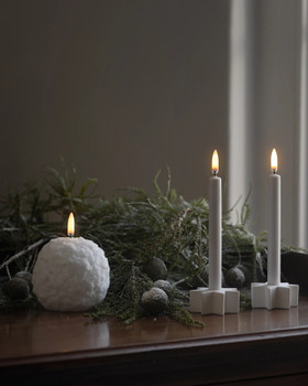 Led lumipallokynttilä Nordic White 8 cm Uyuni Lighting