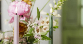 Uyuni Led-kruunukynttilä Dusty rose 2,3 x25 cm, 2kpl/pakkaus