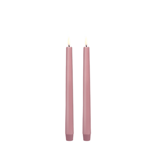 Uyuni Led-kruunukynttilä Dusty rose 2,3 x25 cm, 2kpl/pakkaus