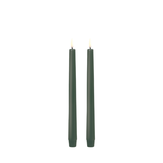 Uyuni Led-kruunukynttilä oliivin vihreä 2,3 x25 cm, 2kpl/pakkaus