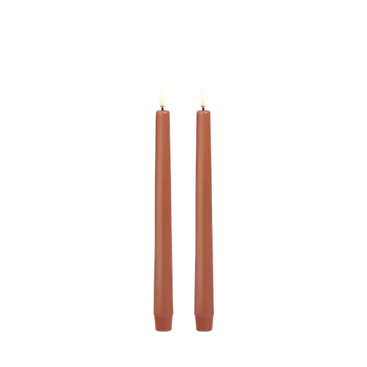 Uyuni Led-kruunukynttilä Terrakotta 2,3 x25 cm, 2kpl/pakkaus