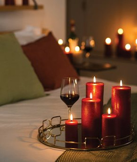 Led pöytäkynttilä karmiininpunainen rustiikki 5,8 x 15 cm, Uyuni