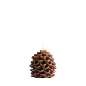 Uyuni Käpy Led-kynttilä 7x7 cm Ruskea
