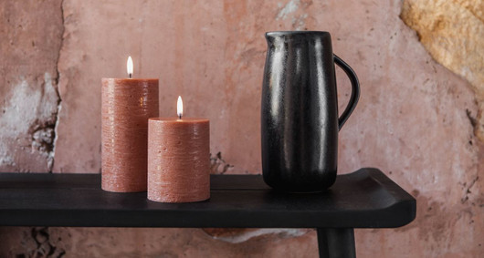 Led pöytäkynttilä Terracotta rustic 7,8 x 20,3 cm, Uyuni