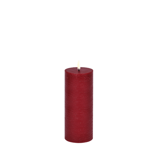 Led pöytäkynttilä karmiininpunainen rustiikki 7,8 x 20 cm, Uyuni