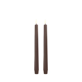 Uyuni Led-kruunukynttilä Brown 2,3 x25 cm, 2kpl/pakkaus