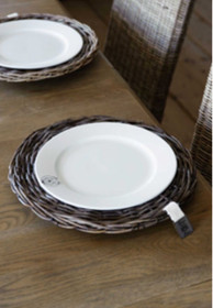  Rustic Rattan Plate Riviera Maison