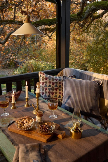 Cord orgaanisen puuvillan samettityynynpäällinen, Beige/sininen