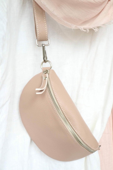 Vyötärölaukku nahkaa, Rosa, Peura