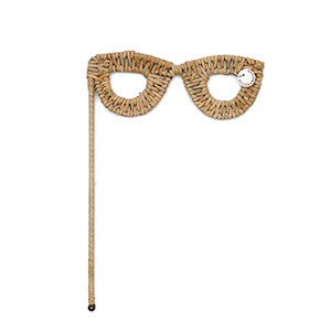 Rustic Rattan Photobooth Glasses, Riviera Maison 