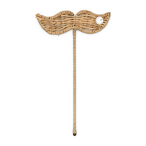 Rustic Rattan Photobooth Moustache, Riviera Maison 
