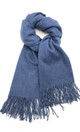 Scarf Blended With Cashmere, Blue