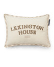 Lexington house -tyyny luomupuuvillaveluurista, vaalea beige/oliivi