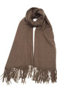 Scarf Blended With Cashmere, Dark brown
