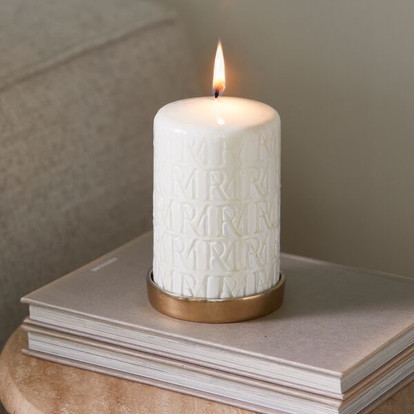 RM monogram pillar candle 9,5x15, Riviera Maison