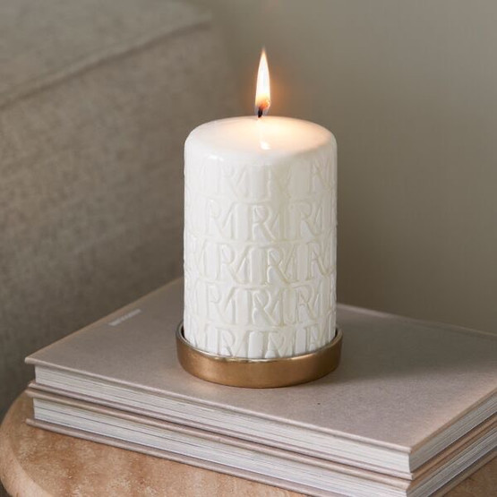 RM monogram pillar candle 9,5x15, Riviera Maison