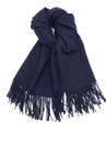 Scarf Blended With Cashmere, Dark blue
