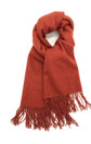 Scarf Blended With Cashmere, Rust
