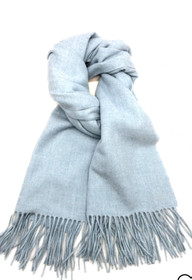 Scarf Blended With Cashmere, Sky blue