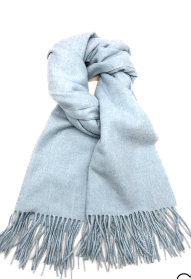 Scarf Blended With Cashmere, Sky blue