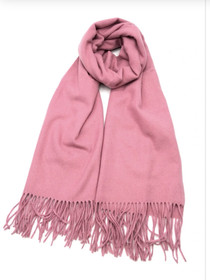 Scarf Blended With Cashmere, Old Rose