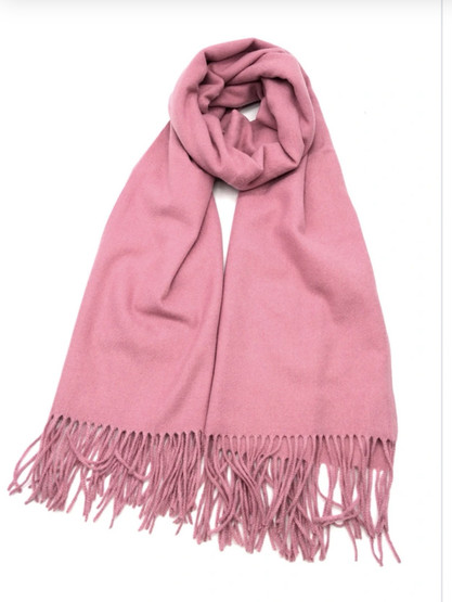 Scarf Blended With Cashmere, Old Rose